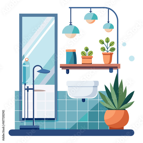 Modern Washroom Interior Icon