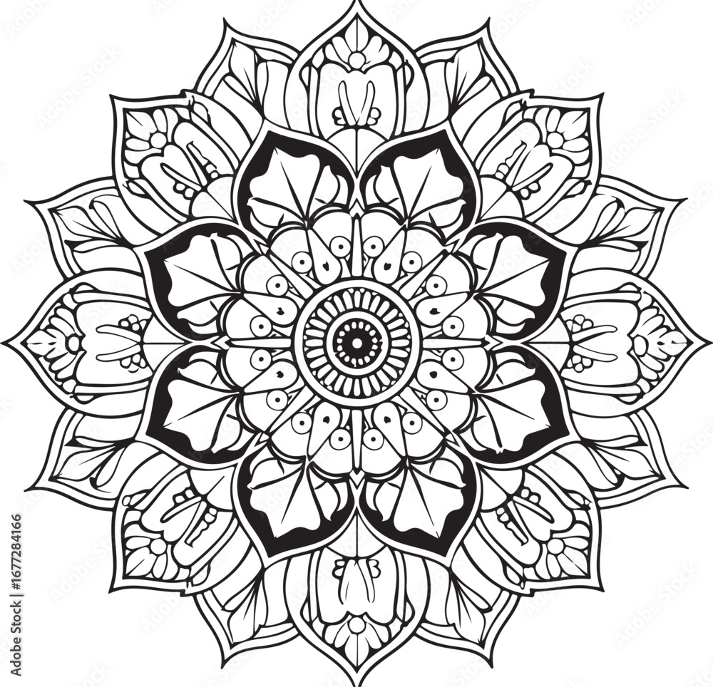 Fototapeta premium Abstract Floral Mandala Collection