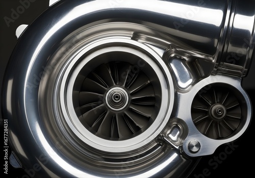 The turbocharger unit from an F1 engine, symbol of speed and engineering excellence.