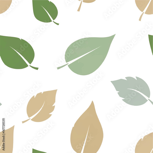 Vibrant and lush tropical leaves form a beautiful seamless pattern, showcasing exotic foliage in various green shades, perfect for a fresh and natural botanical design
