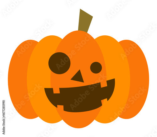 可愛いハロウィンのカボチャのイラスト アイコン イラスト シンプル ベクター素材