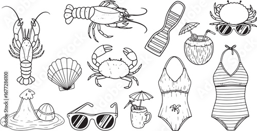 Summer Vacation Beach Vibes, Ocean Fun, Seashell, and Coastal Relaxation