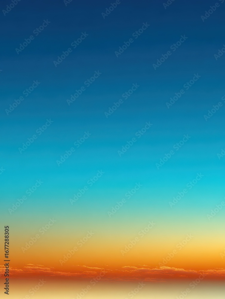 Fototapeta premium a calming gradient background merging serene blues with warm yellows ideal for any design