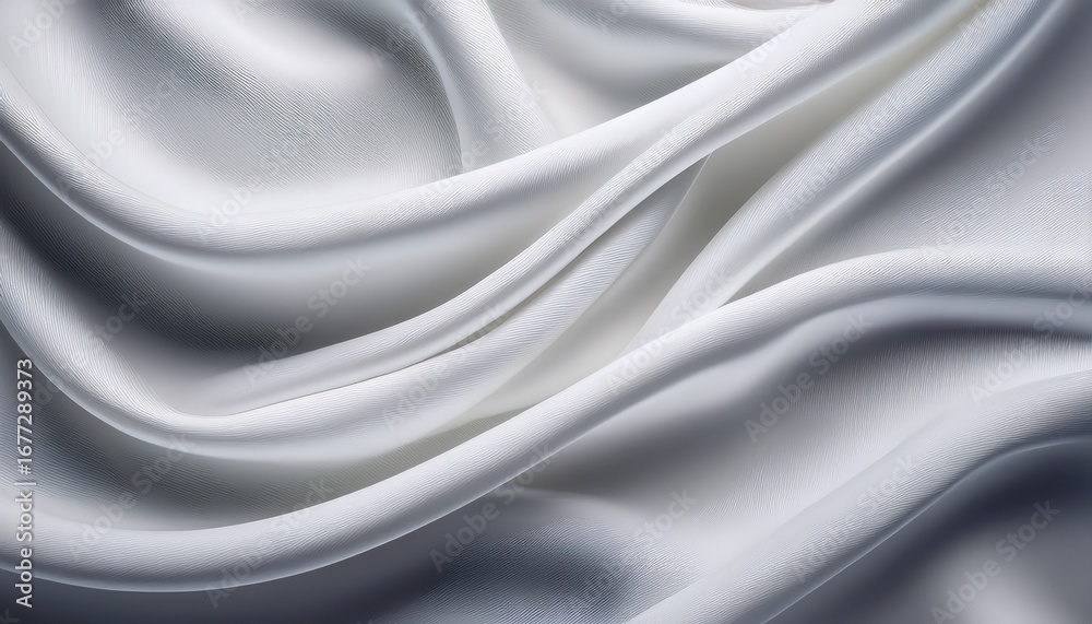 Obraz premium an image of white fabric with soft folds and ripples