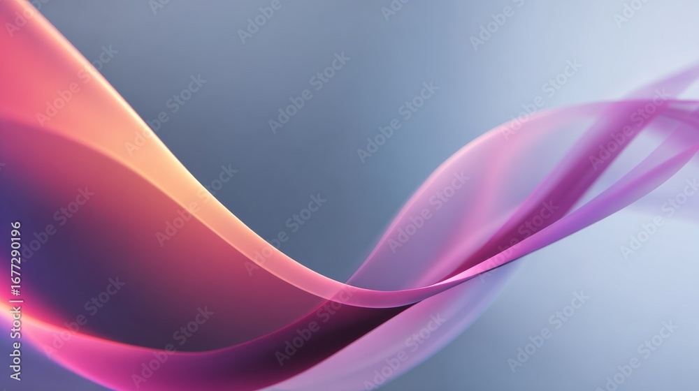 Fototapeta premium Smooth flowing pastel gradient waves in a minimal abstract style, clean modern motion graphics loop, cinematic background animation for creative intros and logo reveals