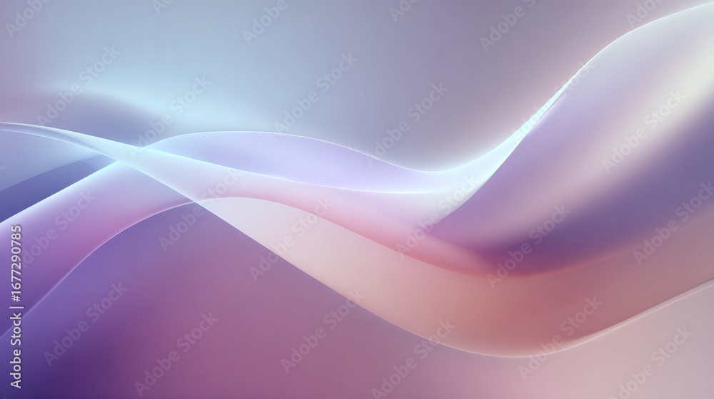 Fototapeta premium Smooth flowing pastel gradient waves in a minimal abstract style, clean modern motion graphics loop, cinematic background animation for creative intros and logo reveals
