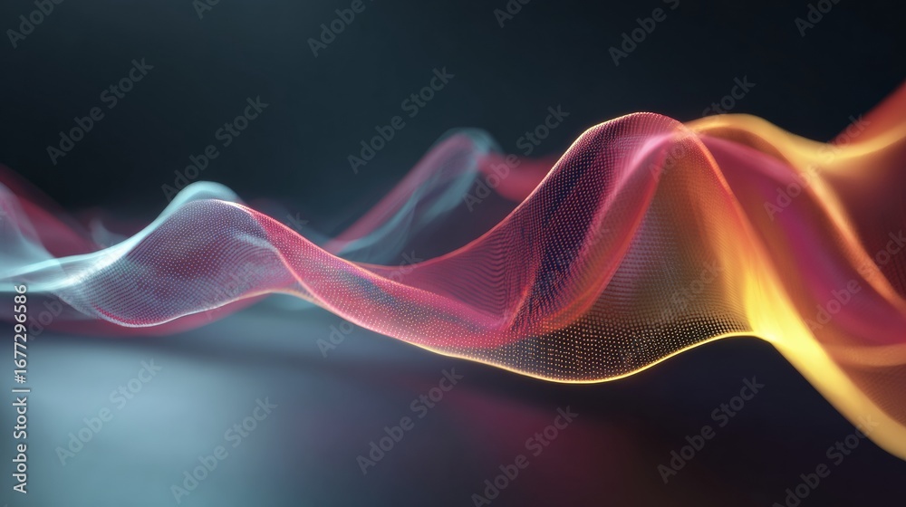 Fototapeta premium Minimal abstract motion graphics with smooth gradient waves in soft pastel tones, modern clean intro animation, stylish background for logo reveal or opener design