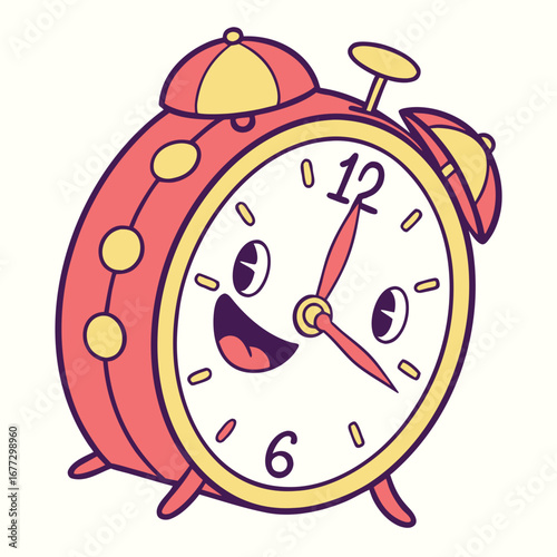 red alarm clock