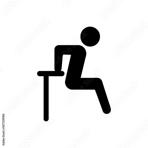 Triceps Dips Exercise Icon