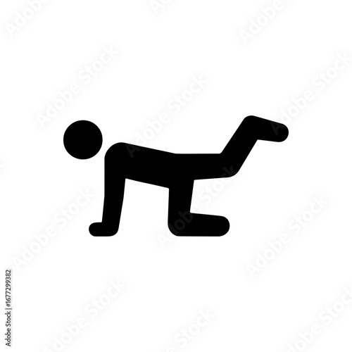 Donkey Kicks Exercise Icon