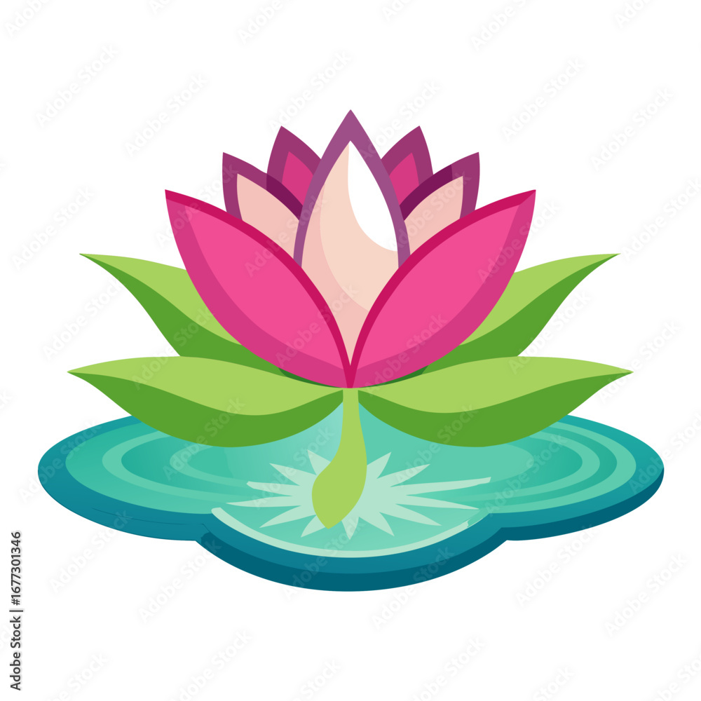 Fototapeta premium Lotus Flower Illustration