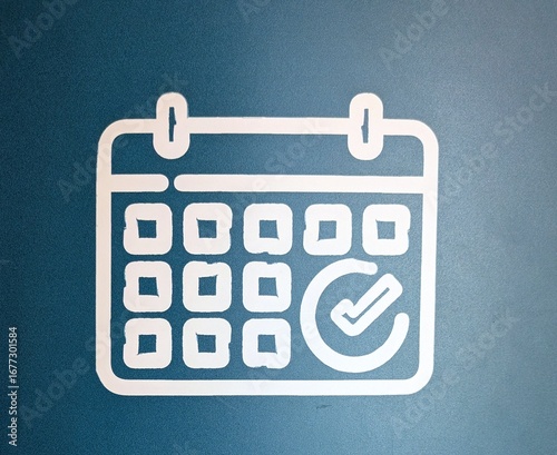 Icono de calendario con marca de verificación