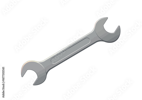 Closeup of a Single Metal Wrench.