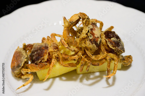 Moeche Soft Shell Crabs in Venice with Polenta