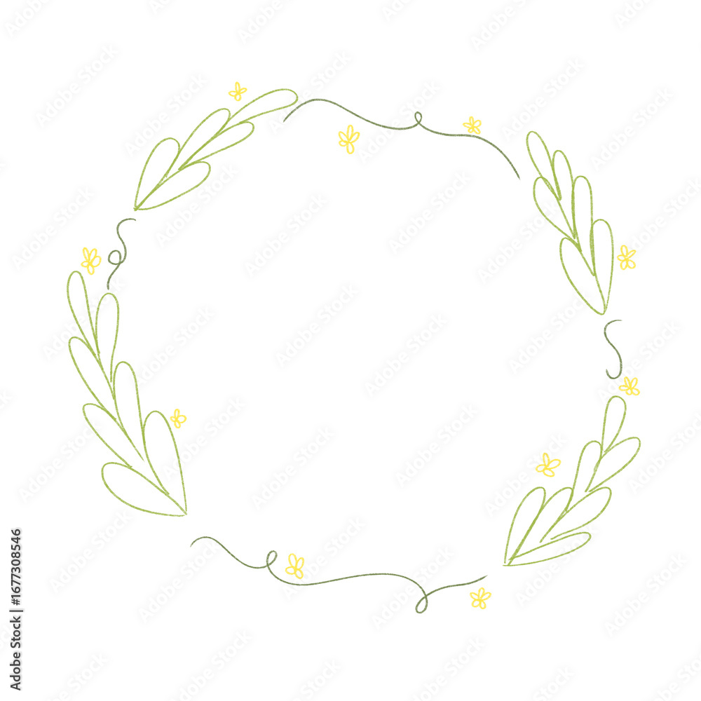 Fototapeta premium frame Leaf wreat