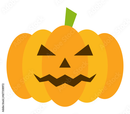 可愛いハロウィンのカボチャのイラスト アイコン イラスト シンプル ベクター素材