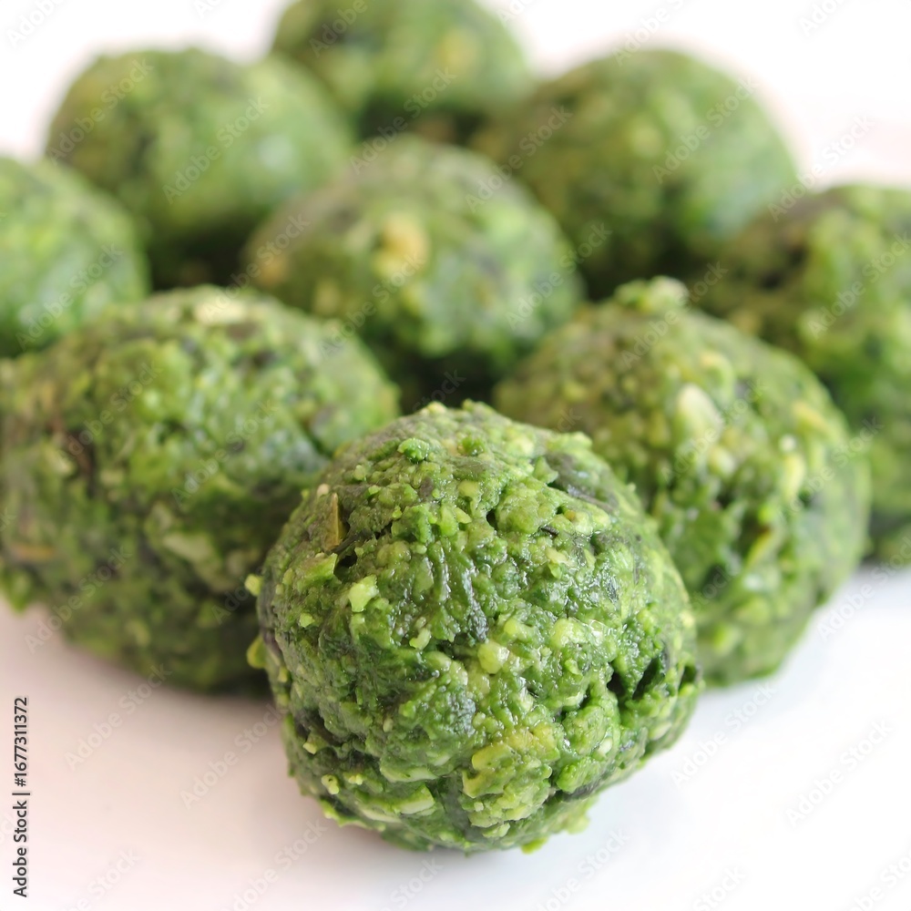 Fototapeta premium Fresh green food balls