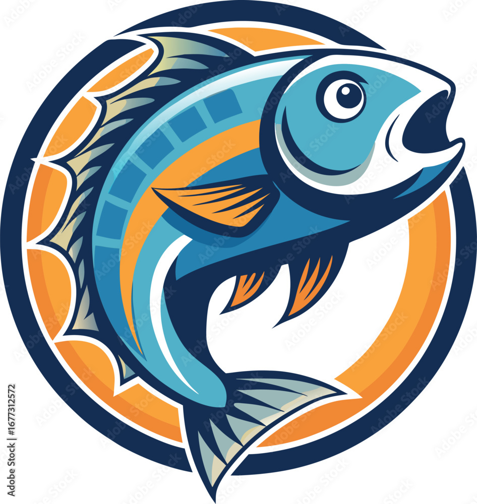 Fototapeta premium Marine Life and Aquatic Business Symbol