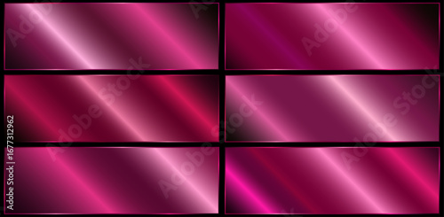 Rose gold gradients vector set. Rose gold elements to create creative designs