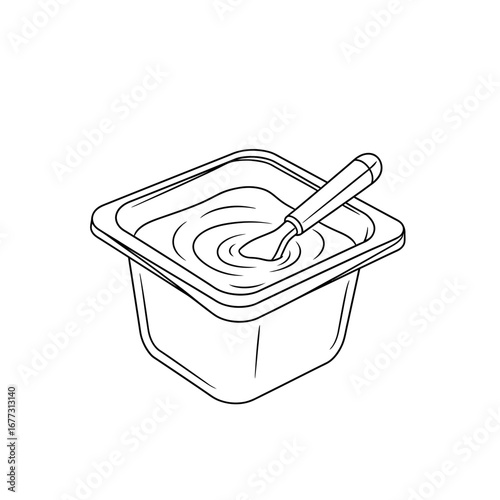 Scientific line icon illustrating the human gut microbiome with intestines and magnifying glass showing beneficial bacteria