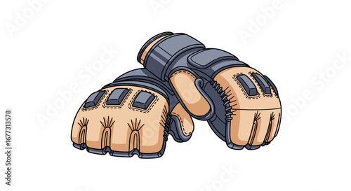 Durable leather padded motorcycle riding gloves for enhanced hand protection and comfort