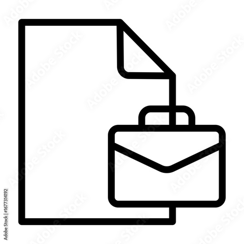 Job CV Vector Line Icon Design