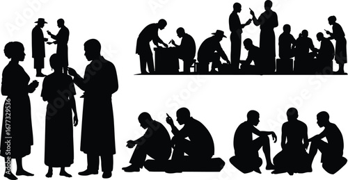 Group Discussions and Activities Silhouettes