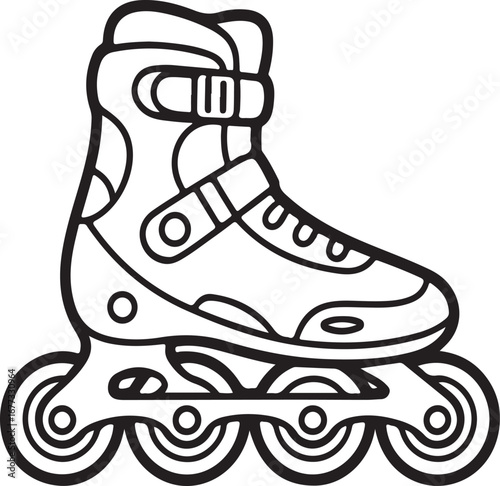 Inline skate with wheels and laces rollerblade footwear