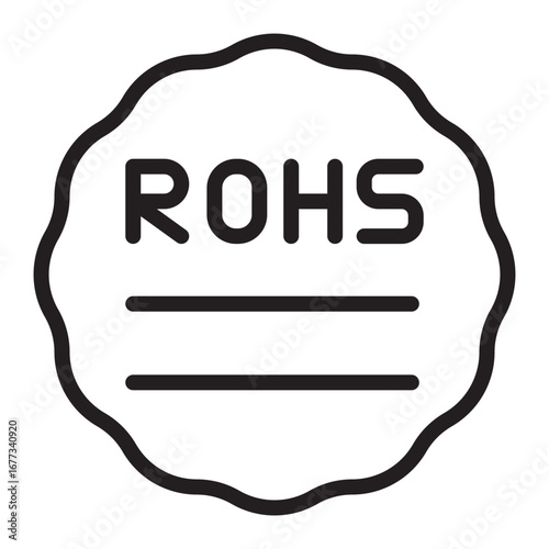 RoHS Certified Vector Line Icon Design