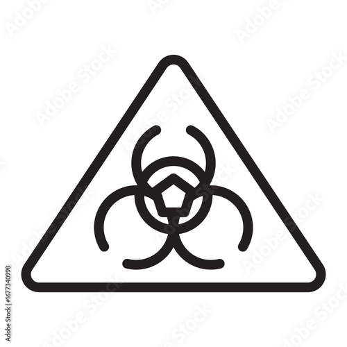 Hazardous Material Vector Line Icon Design