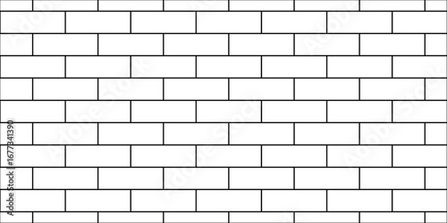 Abstract seamless Pavement mosaic stone concrete wall surface tiles. subway vector block rock white brick wall texture background.	