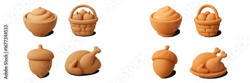Unique clay modeling activities featuring traditional shapes and baskets for creativity and fun