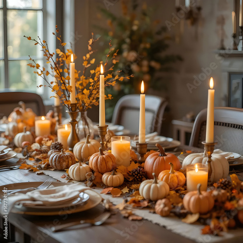 Autumn Harvest Table Setting: Elegant Thanksgiving Decor Ideas