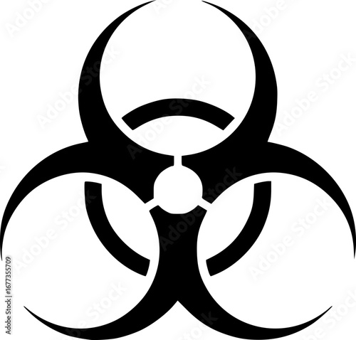 biohazard symbol icon vector illustration