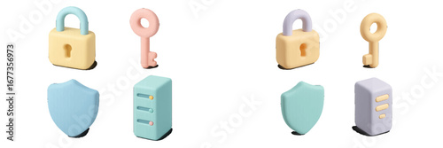 Colorful plastic lock and key toys designed for educational playtime for children in a playful setting