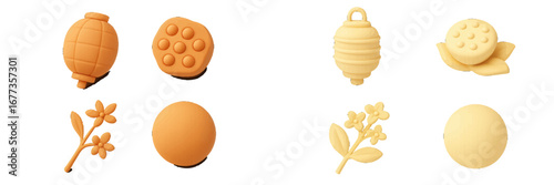 Colorful decorative silicone molds for crafting and baking displayed on a plain background