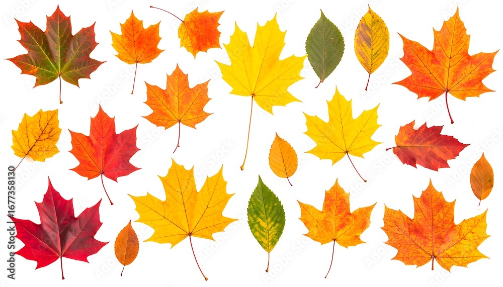 Fototapeta premium Autumn leaves arrangement