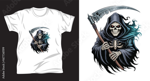 Horror graphic vector t shirt design print.