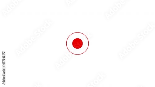 Red Circle Pain Localization Mark on White Background