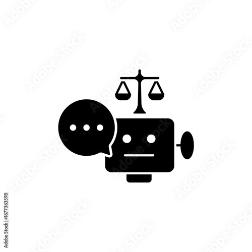Icon a responsible ai, isolated against a clean background.