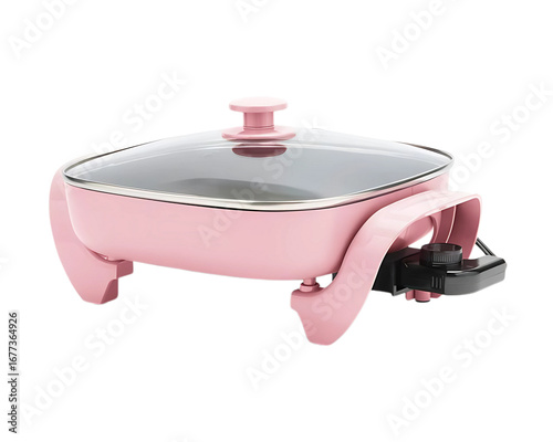 pink electric cooking appliance