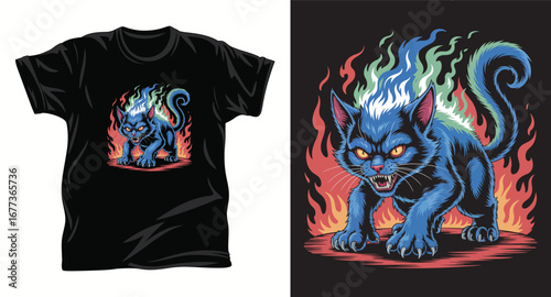 Horror graphic vector t shirt design print.