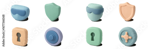 Colorful and playful toy shapes for early childhood development in a home setting