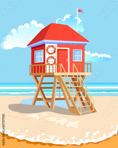 lifeguard house on the beach