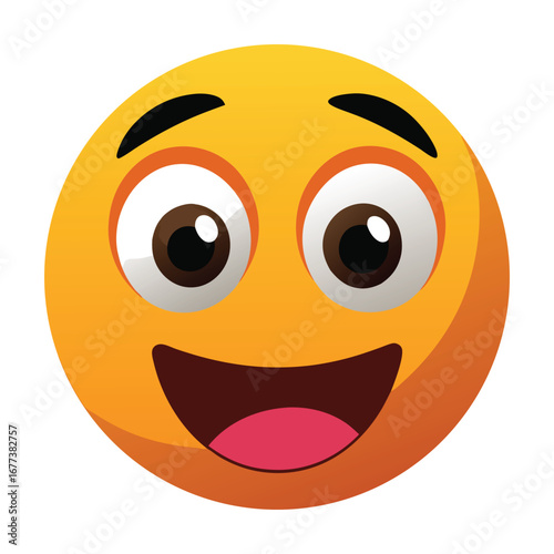 3D Vector Astonished Emoji | Cute Cartoon Surprised Expression Icon