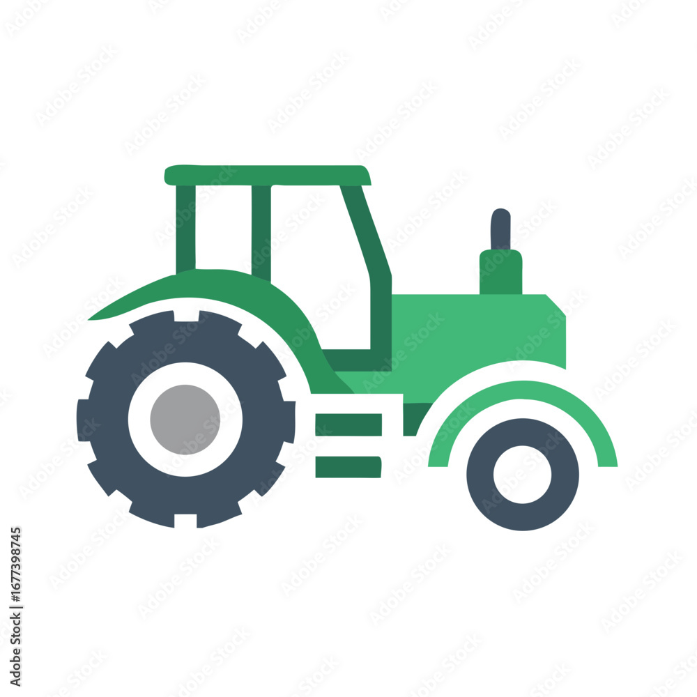 Obraz premium Modern green tractor icon