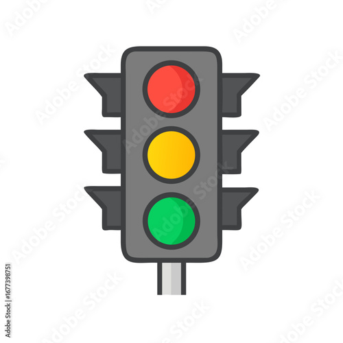 Traffic light signal icon
