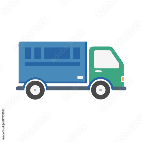 Delivery truck side icon