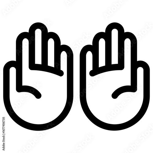 prayer hands islamic icon
