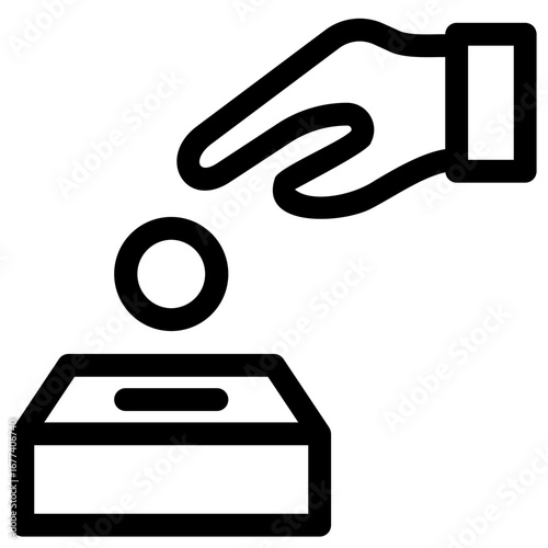 Canvas Print charity donation islam icon